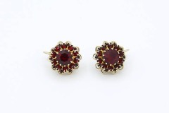 1966 Deep Burgundy Earrings