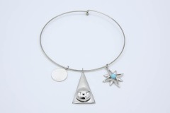 1971 Rock Trio Hoop Necklace