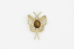 1975 Tiger Eye Butterfly Pin (Lady Coventry)