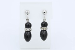 1976 Black Charmer Earrings