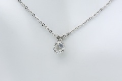 1978 Lady Coventry Birthstone Pendant - April - White Sapphire