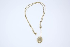 1980 Floral Locket Necklace