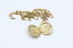 1980 Floral Locket Necklace