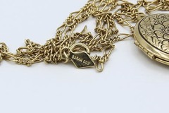 1980 Floral Locket Necklace