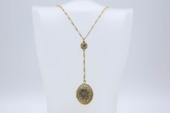1980 Floral Locket Necklace