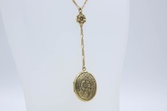 1980 Floral Locket Necklace