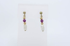 1982 Plum Lustre Earrings