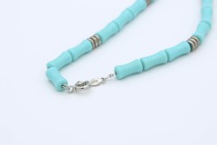 1984 Bamboo Necklace (Turquoise)