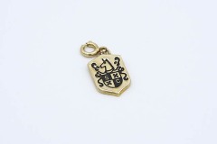 Gold Coat of Arms Charm