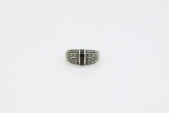 Unidentified Onyx Marcasite Ring