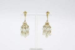 Unidentified Pearl Tassel Earrings