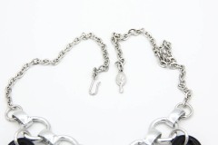 Unidentified Silver and Black Circle Necklace